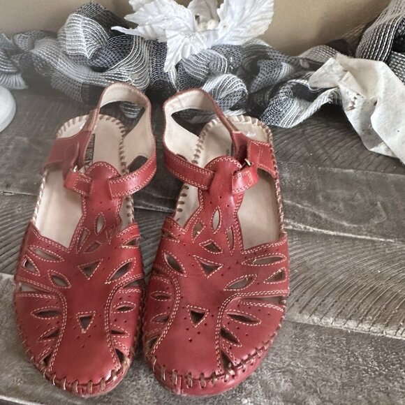 Pikolinos Puerto Vallarta Calfskin Leather Women's Ankle Strap Sandals Size 41 - Picture 2 of 5